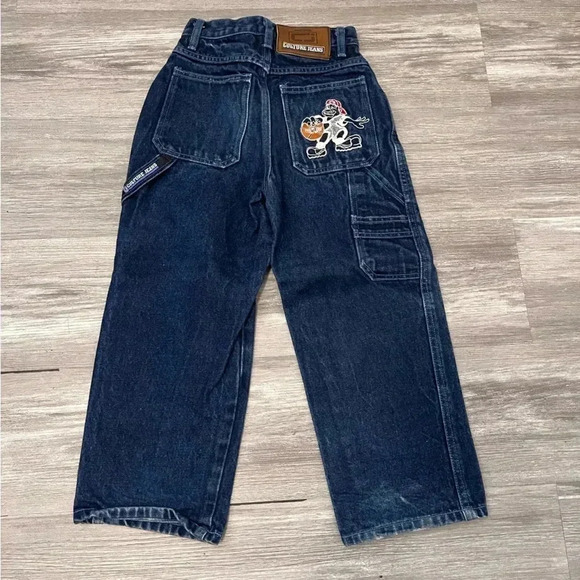 Vtg Y2K Baggy Wide Leg Loose Fit Carpenter Jeans Size Boys 7 Skater Y2K Culture - Picture 6 of 10